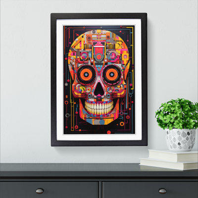 Sugar Skull Constructivism - Framed Print