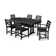 La Casa Café 7-Piece Arm Chair Dining Set with Trestle Legs
