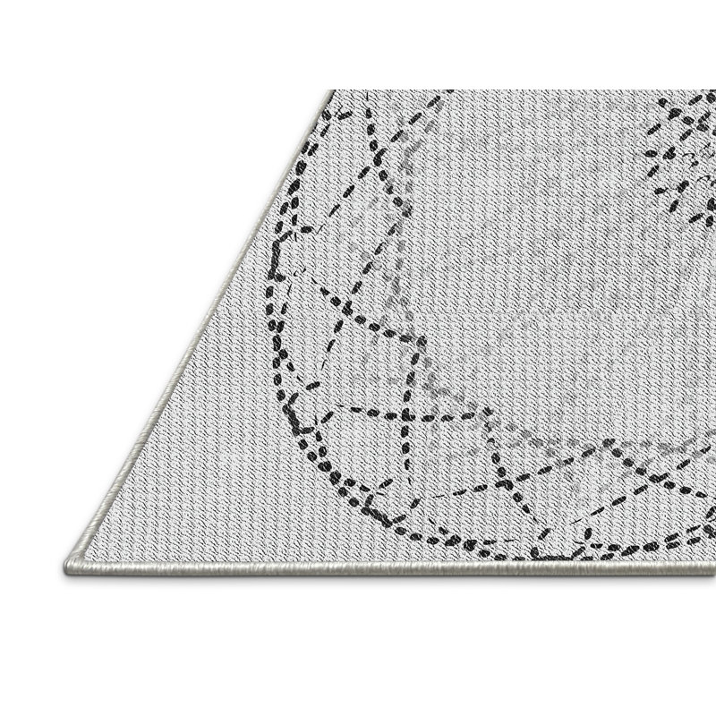 Tapis gris tissé à la machine, Tapis de couloir 2 pi x 5 pi