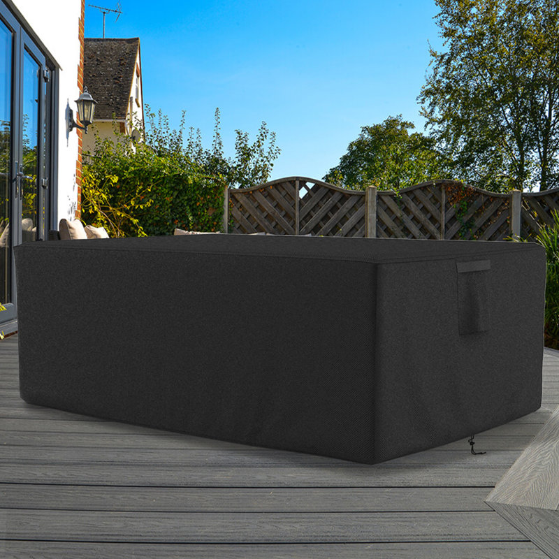 Patio Furniture Covers Outdoor Waterproof Rectangular Patio Table Chair Sofa Set Cover, 27.5" H x 82" W x 108" D