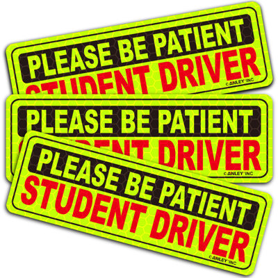 Reflective Student Driver Magnet Car Signs