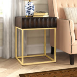 Pawlak 24'' Tall Frame End Table with Storage