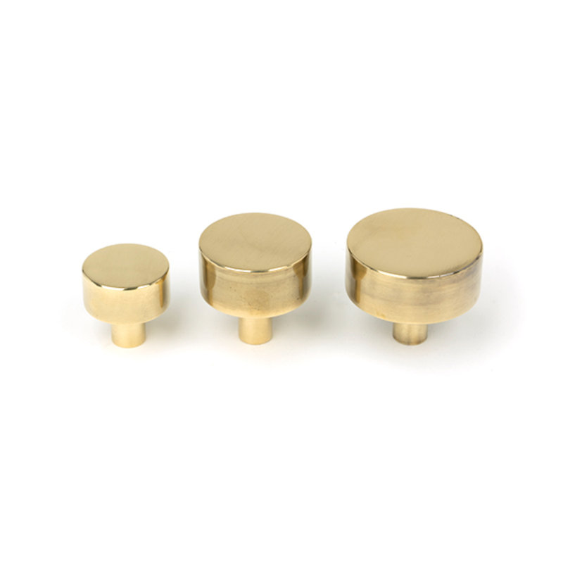Round Knob, 2.5 cm, Aged Brass
