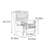 Moneak Retro Single Chenille Recliner with High Back