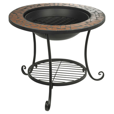 Dreyfuss Round Steel Wood Burning Smokeless Fire Pit