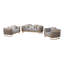 Ensemble de canapés décoratifs dorés avec coussins décoratifs-1478830606