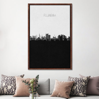 Fujairah, Uae City Skyline by Ayse Deniz Akerman - Print on Canvas