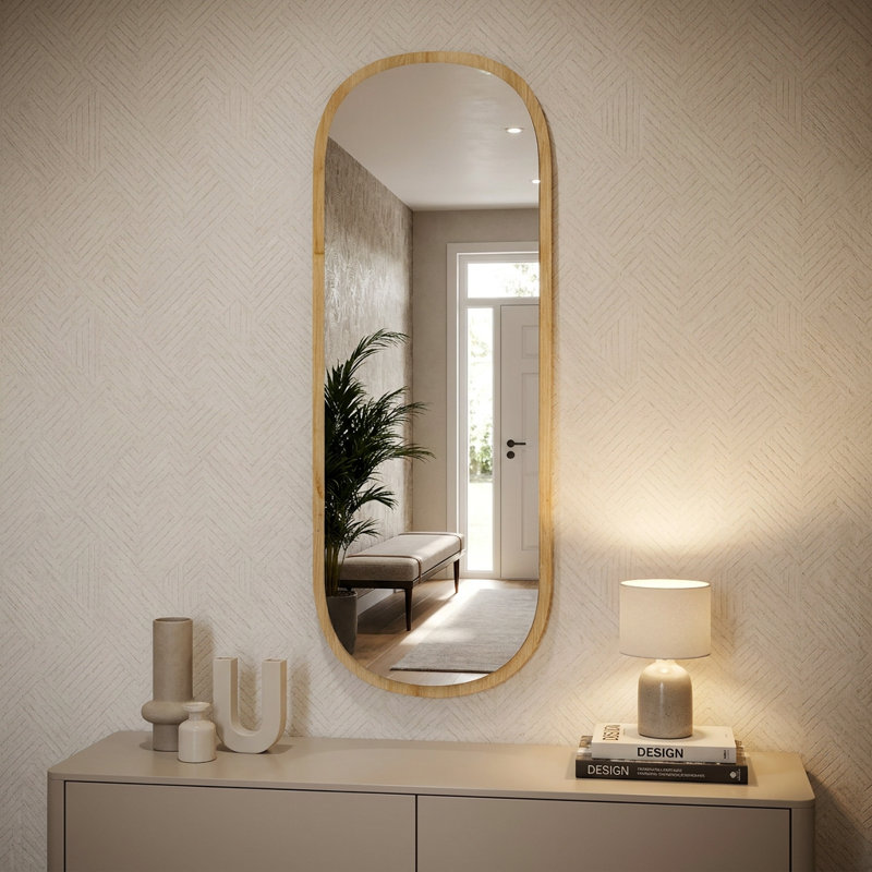 Miroir d'appoint 16 "x 47" Magnum, Natural