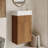 16.5" Modern Floating Bathroom Vanity With Intergrated Ceramic Basin And Storage