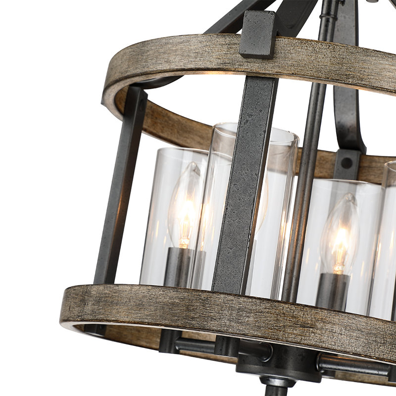 Denaisha Clear Glass Semi Flush Mount