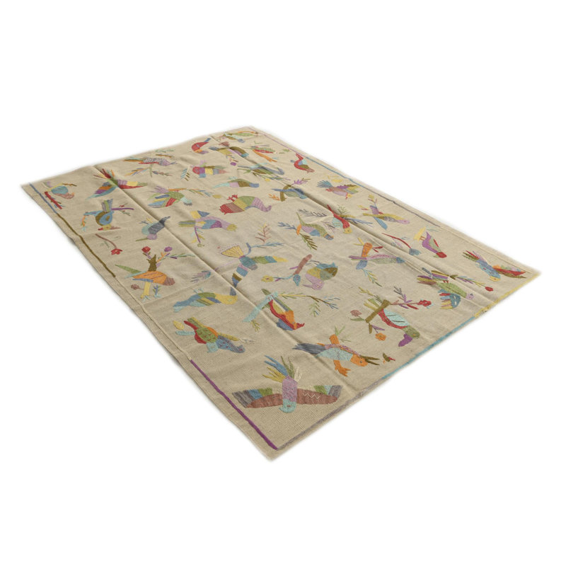 6 Ft Square Perry Cream Rug