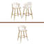 Tabouret de comptoir moderne en velours de 25,2 po avec accents dorés, conception ergonomique et siège moelleux pour îlot de cuisine et bar-1453681119