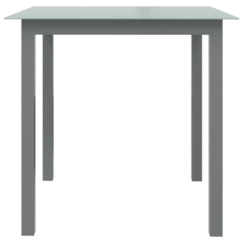 Engela Square Glass Outdoor Dining Table - 80 cm W 80 cm D, Light Grey
