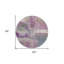 Tapis rond lavable et mauve 8 po