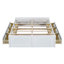 Structure de lit plateforme en bois avec 6 tiroirs-176541441