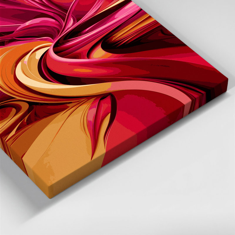 Art numérique sur toile, abstraction numérique 7, H 30 po x l 20 po