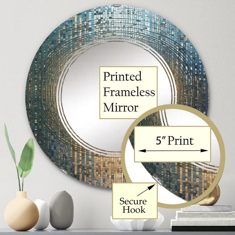 Retro Lovers Celebrating Eternal Now VI - Couple Accent Mirror, 24" x 24"