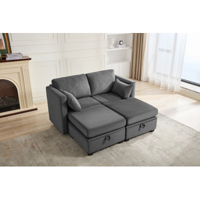 Causeuse modulaire avec repose-pieds double Calkins