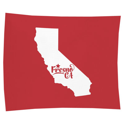 Douce maison Fresno — Silhouette de l'État de Californie — Peinture murale d'intérieur paysage