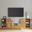 5 Piece TV Units With Storage ODDA Solid Wood Pine-1584802837