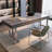 70.87"Gray Rectangular Sintered Stone Writing Desk,3-drawer-346209271