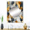 Radiant Grey Hexagons Dreams - miroir géométrique, miroir mural décoratif géométrique, impression d'art en métal