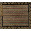 Tapis crocheté antique en laine multicolore