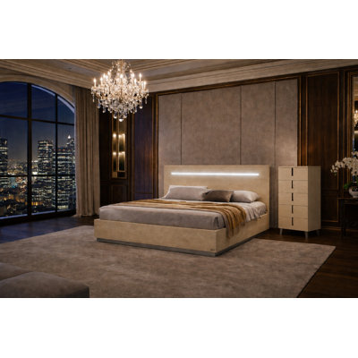 Ensemble de chambre avec grand lit et commode Infinity Luxury