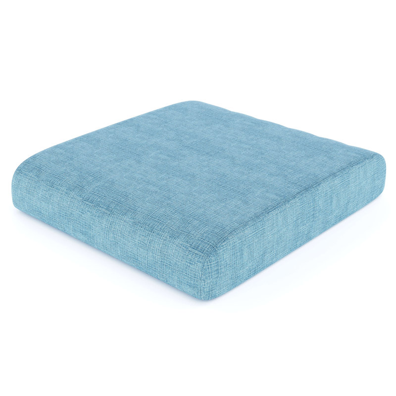 Sunbrella® Outdoor Ottoman Cushion, Sunbrella® Cast Horizon, 4" H x 22" W x 20" D