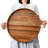 Ottoman Tray With Handles, Round Ottoman Tray Large Trays For Ottomans Wooden Serving Tray Decorative Trays For Living Room, Party, Breakfast, Drinks, Snacks, Appetizers