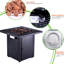 28In Fire Pit Table For Outdoor Use, 50,000Btu, Propane, Lid, & -Look, Lava Stone, Adjustable Flame, Patio Backyard Garden Gas,