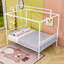 Lit plateforme en métal avec forme de maison-505146708-505146709