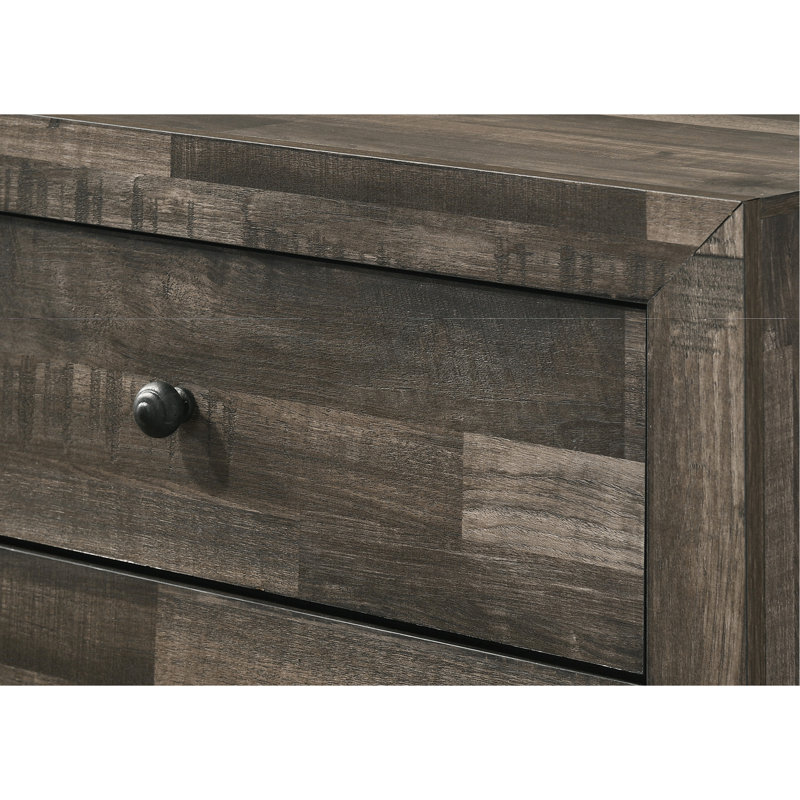 Ensemble de meubles de chambre à coucher 1Pc, Gris / brun rustique
