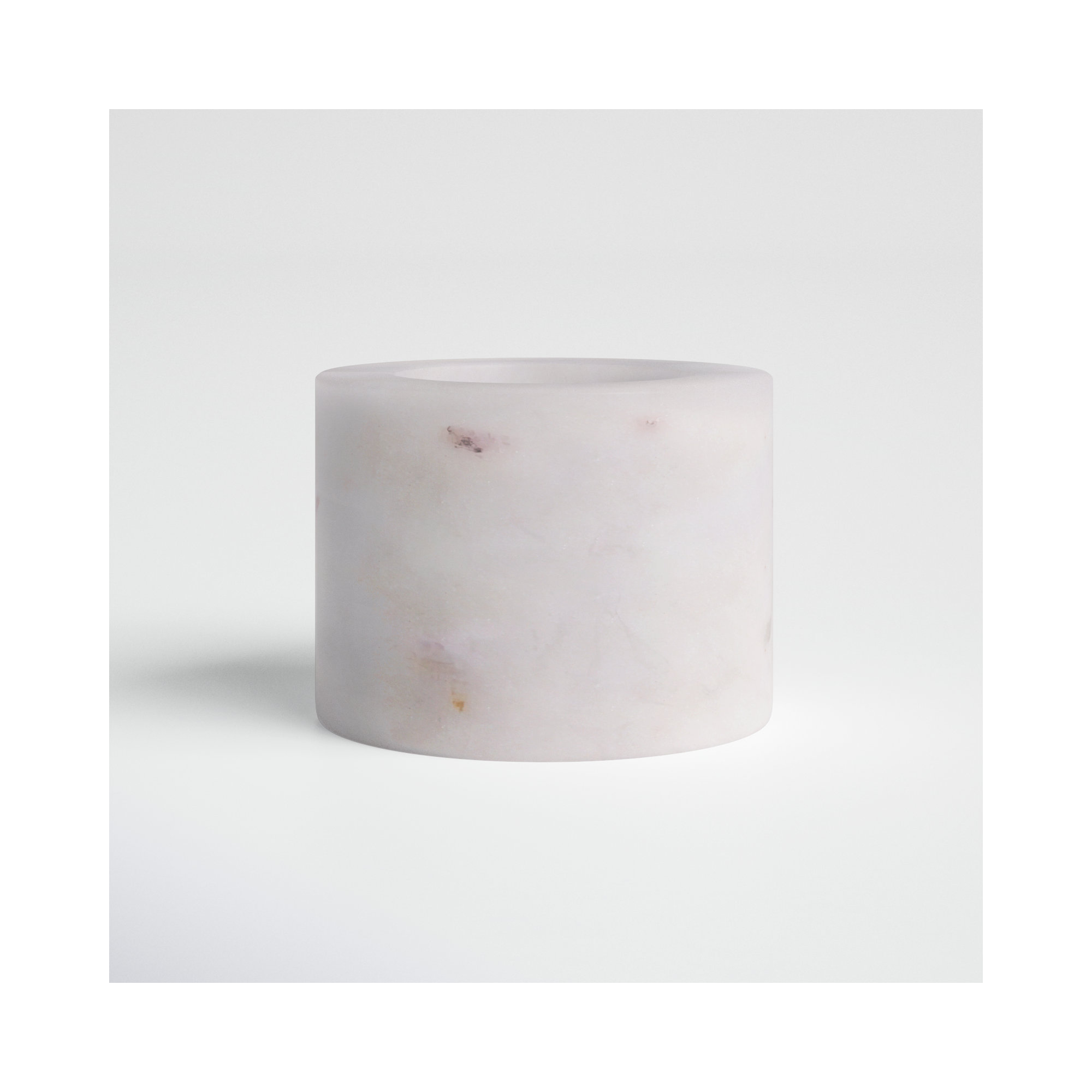 Matheson Marble Cylinder Votive Holder, White