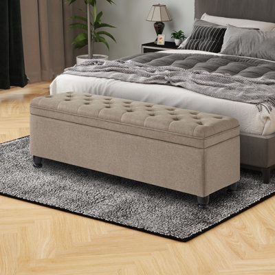 Arnika Polyester Upholstered Storage Bench