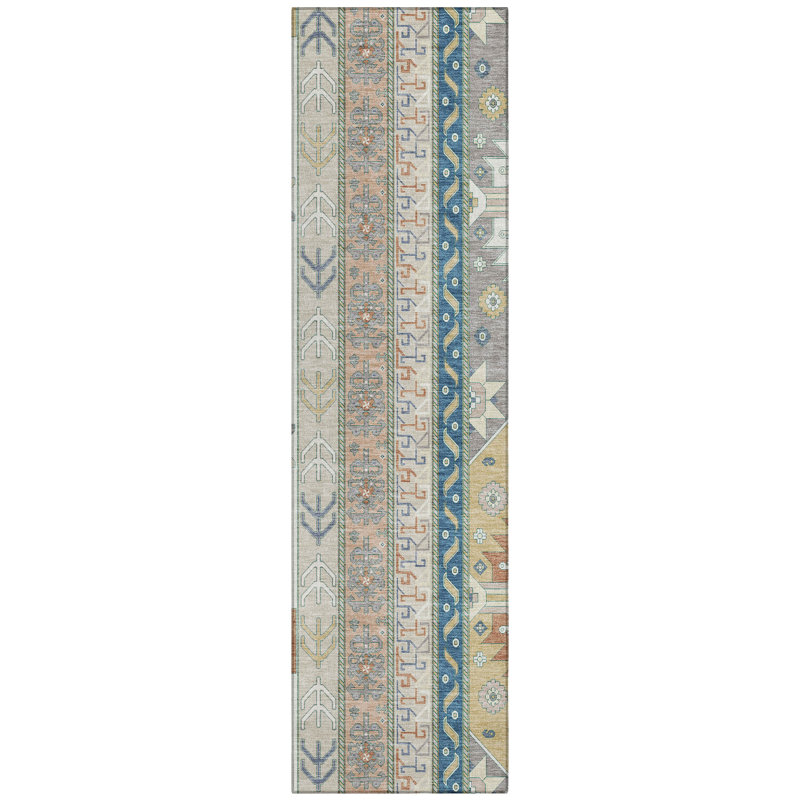 Machine Washable Indoor/Outdoor Chantille ACN1015 Ivory Rug, Runner 2'3" x 7'6"