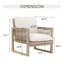 Chaises d'extérieur 2 pièces en bois massif d'acacia avec coussins