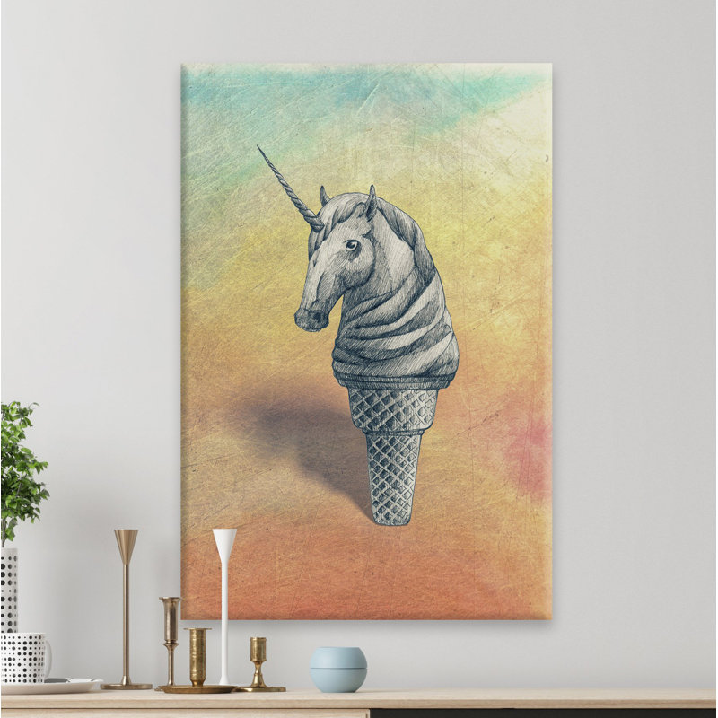 «Sonic Ice Cream II» par Sonette, reproduction sur toile tendue, H 60 po x l 40 po