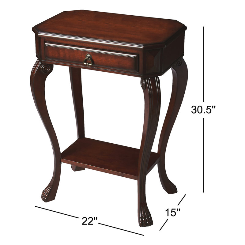 Sumter 1-Drawer Rectangular Nightstand, Cherry