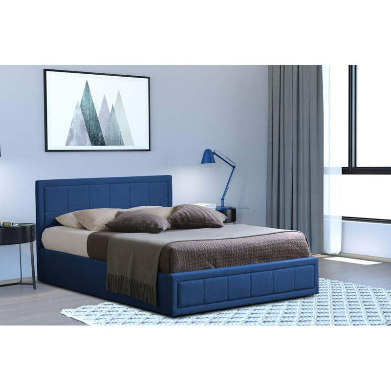 Aleeka Upholstered Ottoman Bed with Mattress, Sprung Mattress, Single (3')