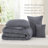 Bedsure Pinch Pleat Comforter Set Boho Bed-in-A-Bag Bedding Set with  Pillowcases for All Season-105529488-105529501