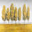 Abstract Yellow Trees - Gray Trees Framed Canvas Home Decor