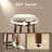 Upholstered Swivel Counter Bar Stool with Solid Wood Frame and Nailhead Trim-234951303-234951305