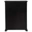Commode haute Umer, 6 tiroirs, boutons ronds, base de socle, bois noir-129099800