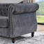 Canapé 3 places luxueux en velours avec motif chesterfield classique et garniture cloutée élégante pour plus de confort et de style-124616832