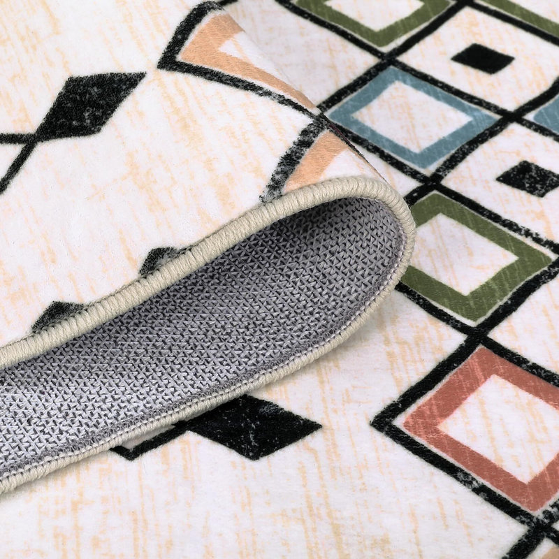 Tapis marocain lavable à poils courts, Rectangle 9 pi x 12 pi