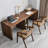 Dark-brown Rectangular Solid Wood desk-526131270