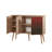 Modern Console Table with Multi-Shelf Storage, Sonoma Oak Finish, 47.2 x 35.4 x 14.2 inches | 100% Melamine Coated Particle Board, Hornbeam Legs, UV Coating, Wall-Mountable | Perfect for Home Office & Living Room-608535304