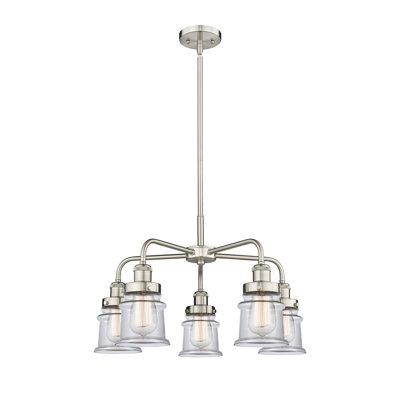 Alvi 5 - Light Glass Dimmable Chandelier