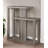 32" Taupe Free Form Floor Shelf Console Table With Storage